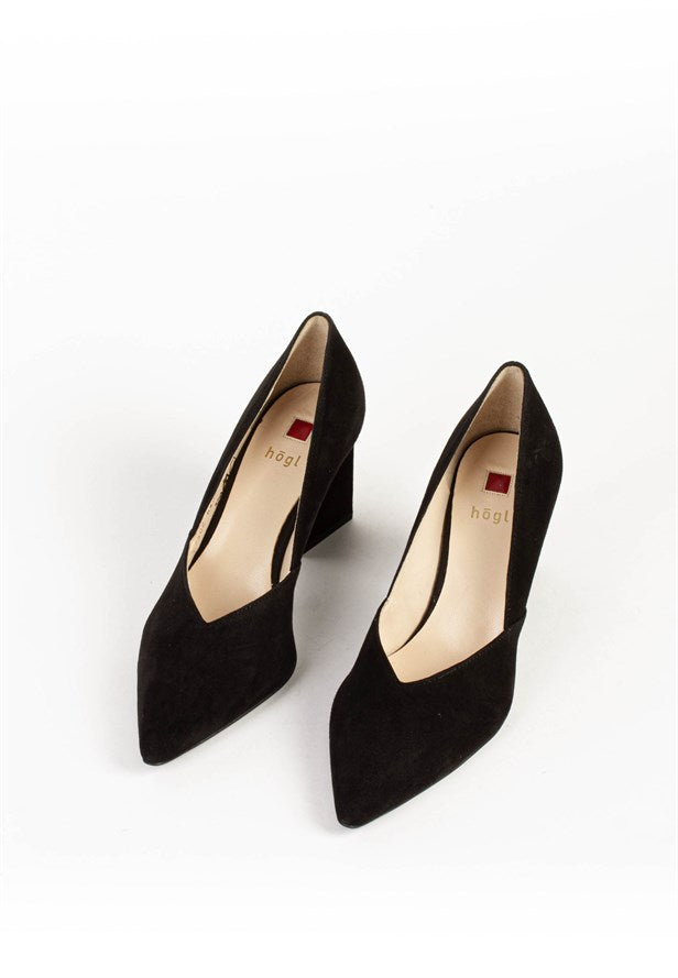 Hogl black hot sale court shoes