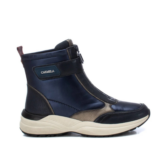 Carmela Navy Quilted Trainer Boot 161962