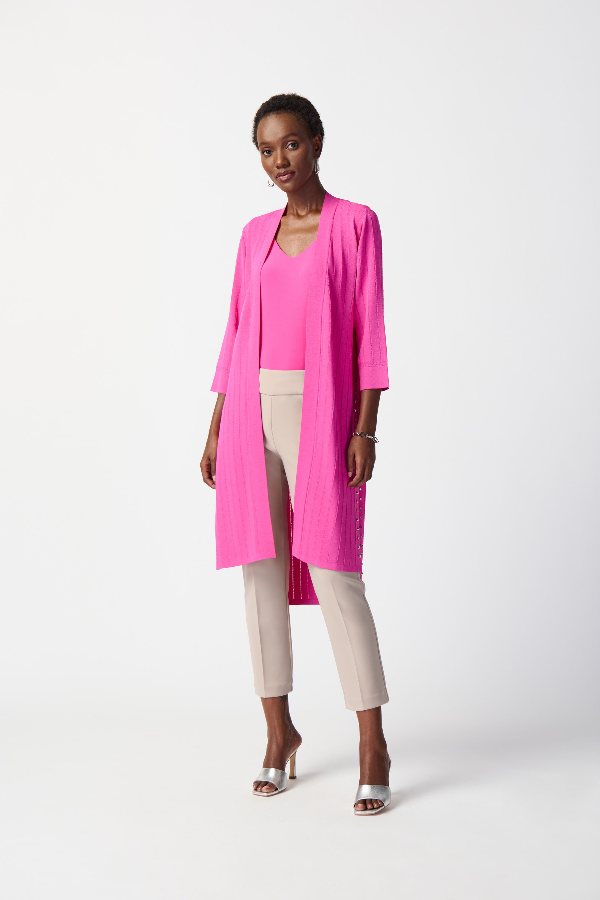 Pink shop longline cardigan