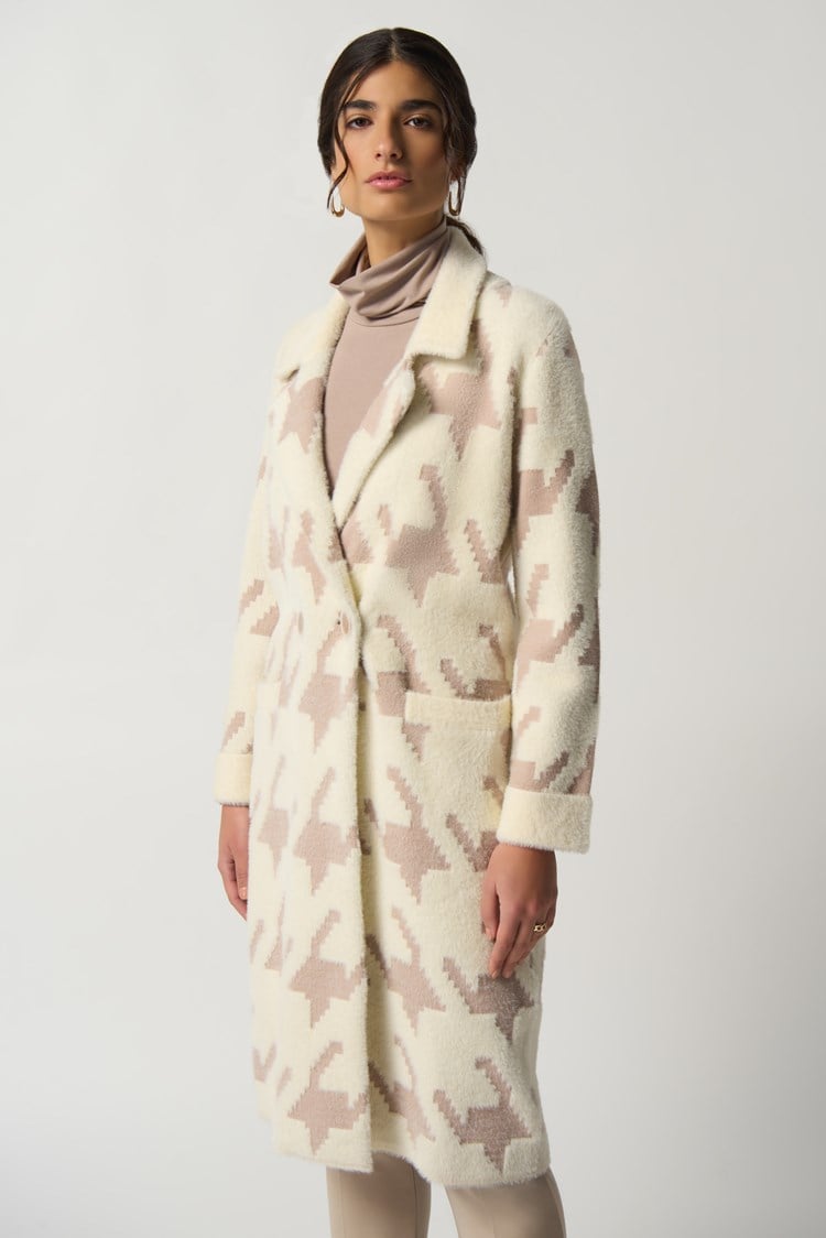 Dogtooth on sale print coat