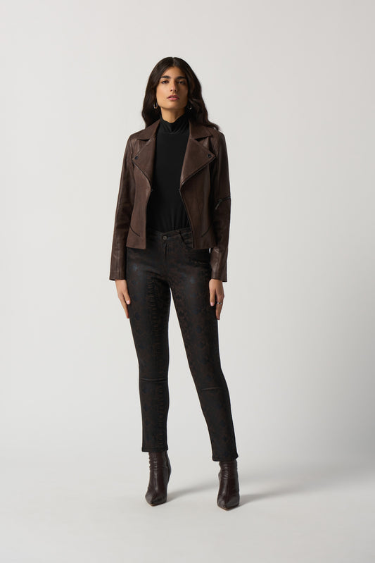 Joseph Ribkoff Pleather Biker Style Jacket