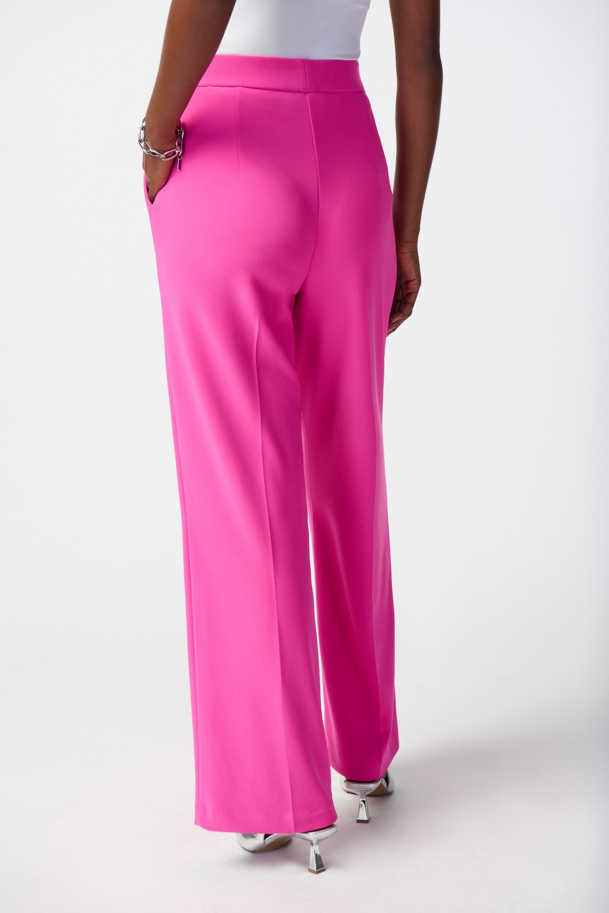 Pink Gold Spot Wide Leg Cropped Trousers – Highstreet Outlet UK