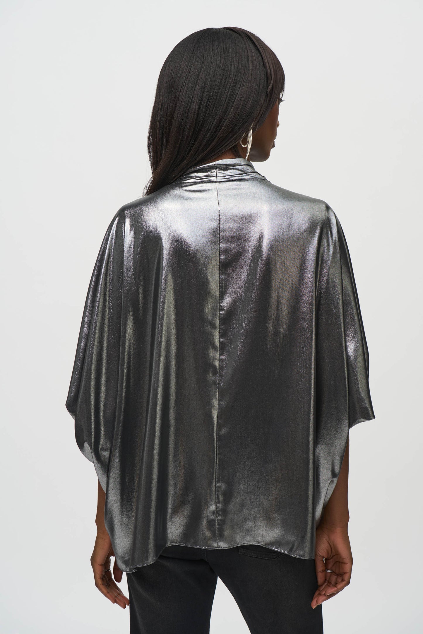 Joseph Ribkoff Metallic Drape Blouse 244232