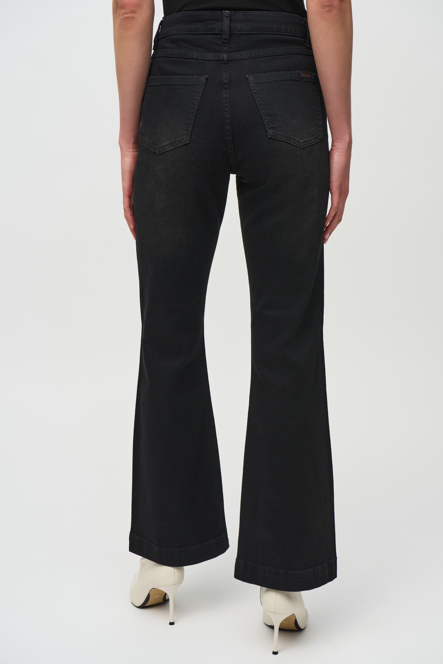 Joseph Ribkoff 244949 Black Denim Flare Jean