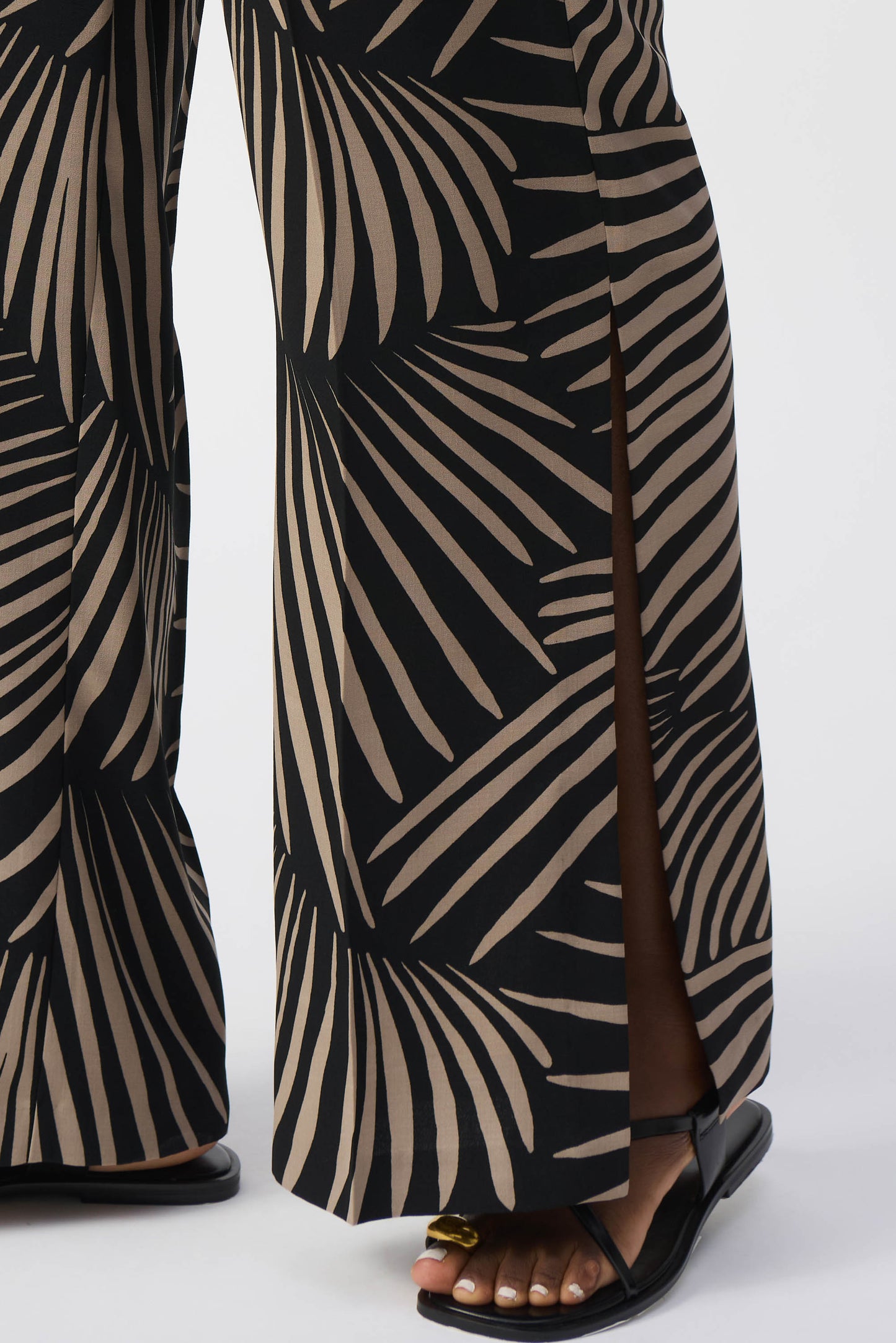 Joseph Ribkoff Palm Print Wide Leg Trousers 251085