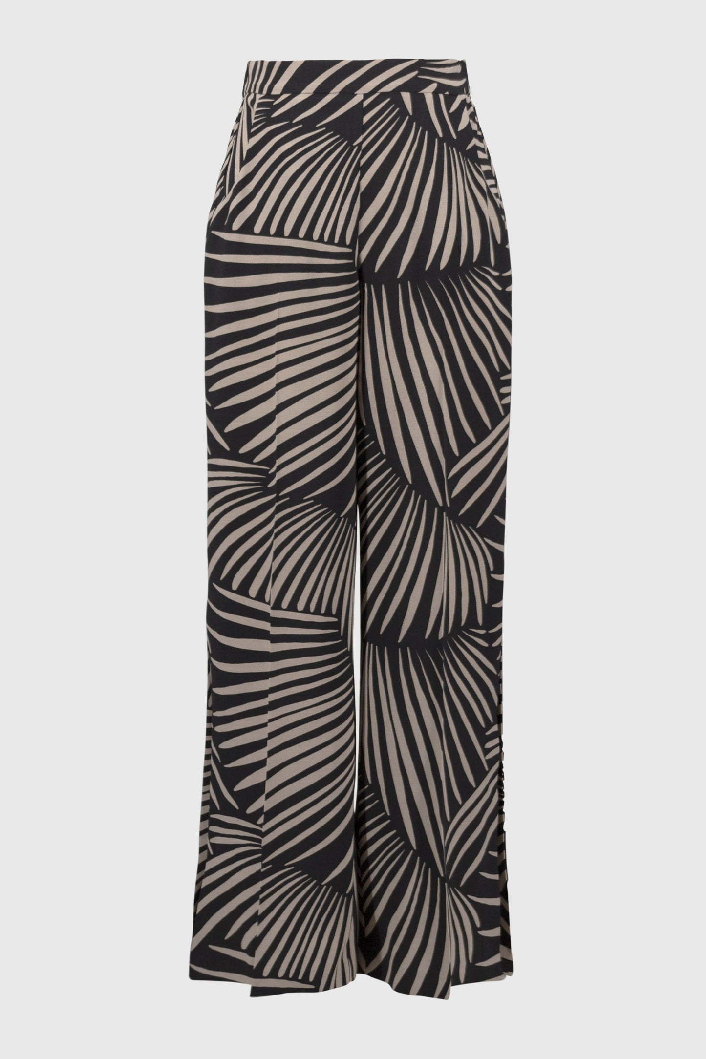 Joseph Ribkoff Palm Print Wide Leg Trousers 251085