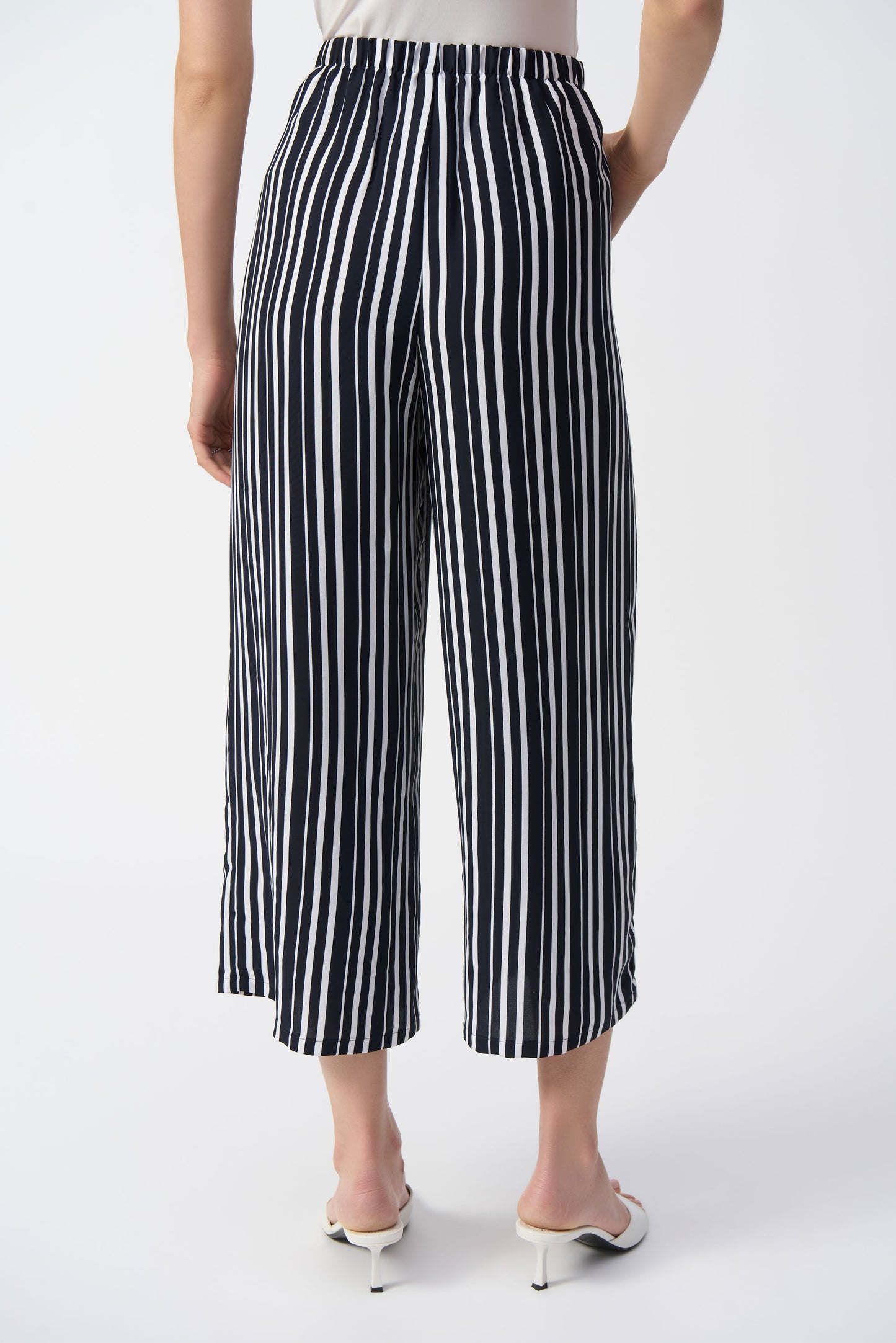 Joseph Ribkoff Stripe Wide Leg Crop Trousers 251162