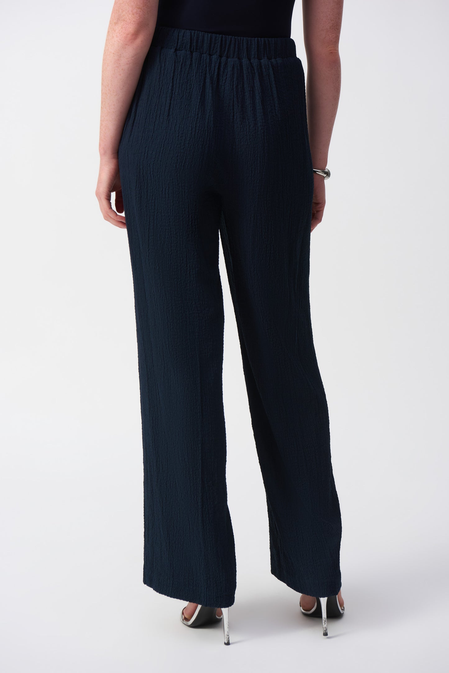 Joseph Ribkoff Midnight Crinkle Wide Leg Trousers 251293