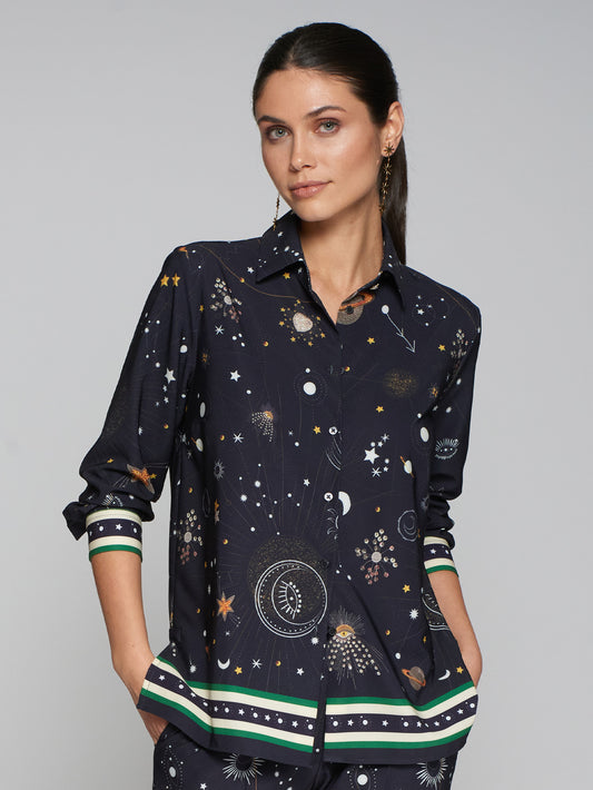 Vilagallo Cosmic Print Shirt 31746