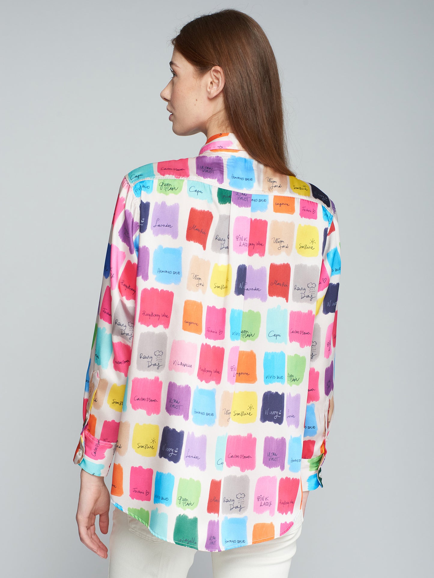 Vilagallo Silky Multi Colour Print Shirt 31754