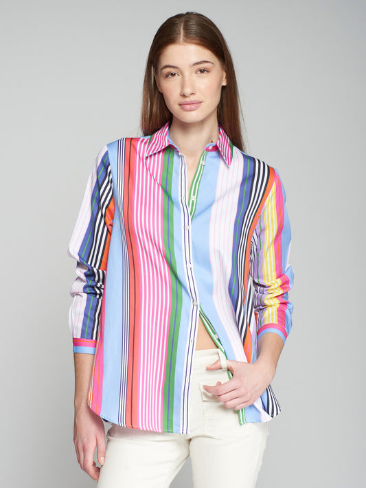 Vilagallo Striped Cotton Shirt 31794