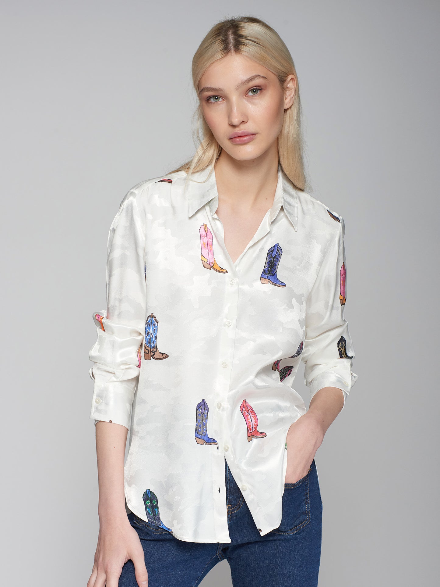 Vilagallo Boot Print Shirt 31868