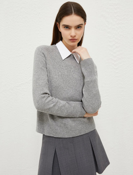 Marella Cutter Wool Cashmere Fitted Sweater