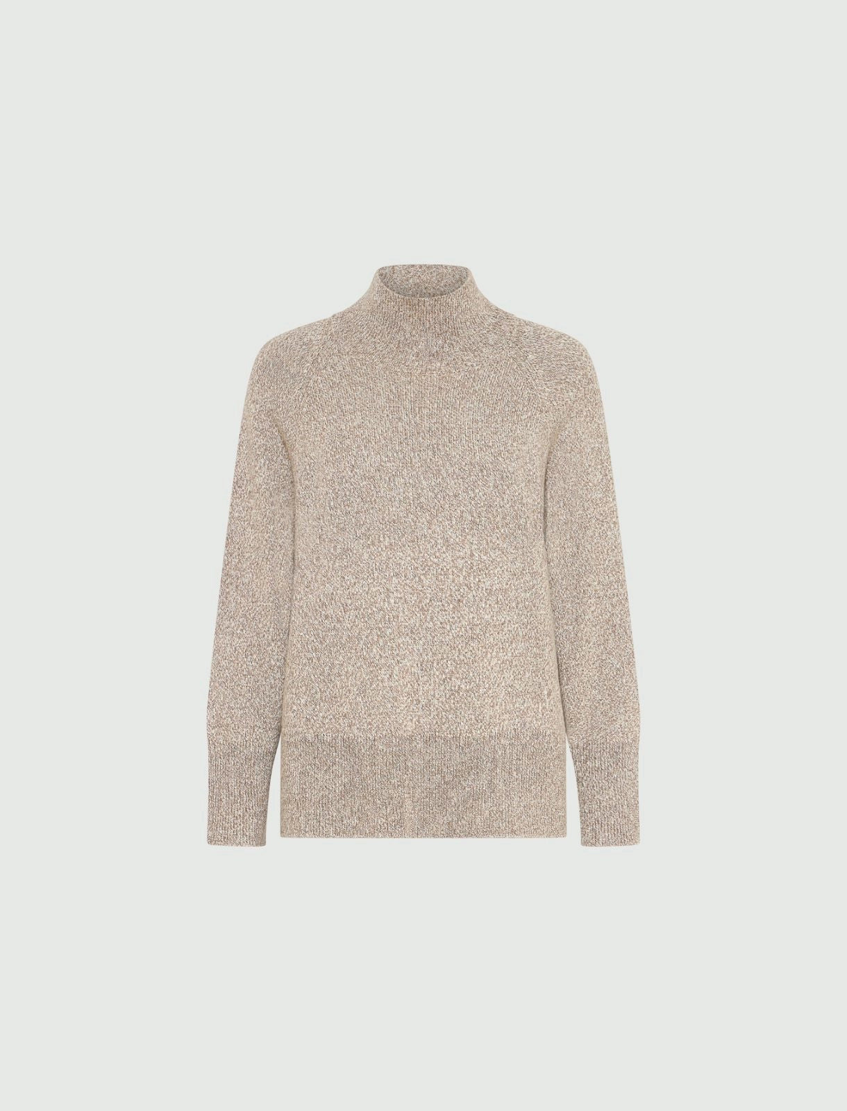 Marella Falange1 Oatmeal Funnel Neck Sweater