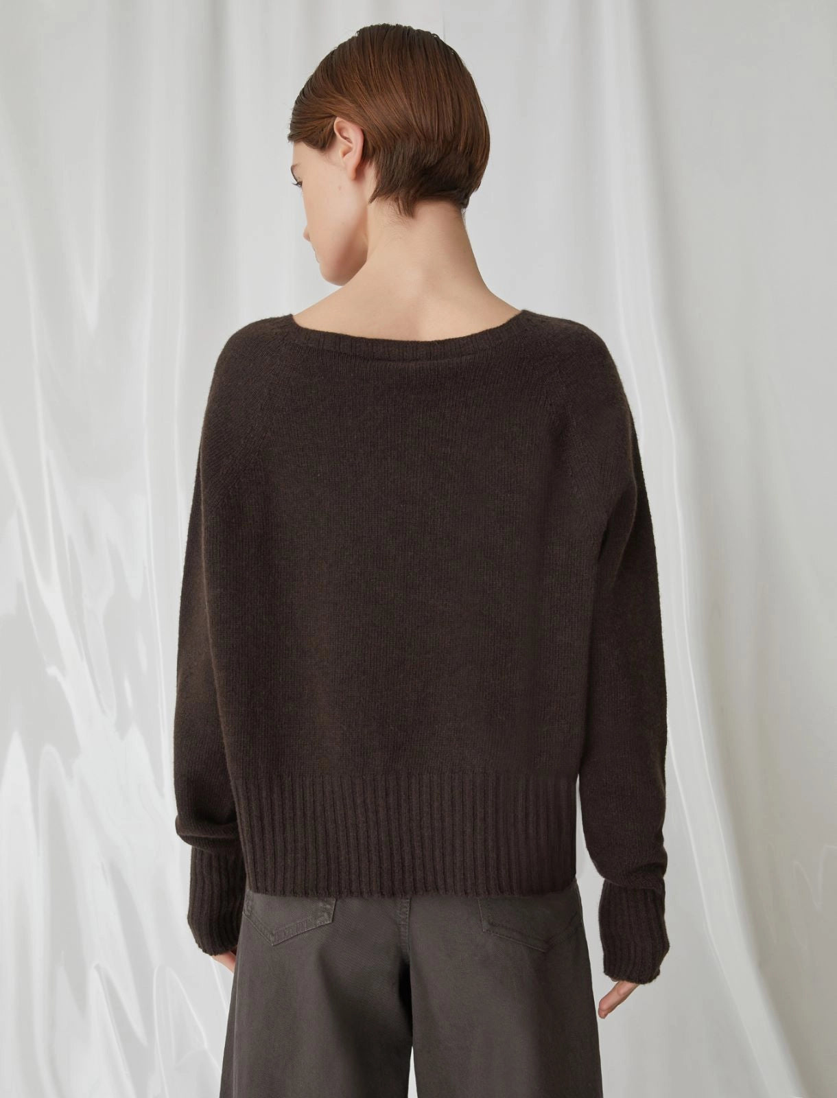 Marella Chocolate Wool Sweater Cine