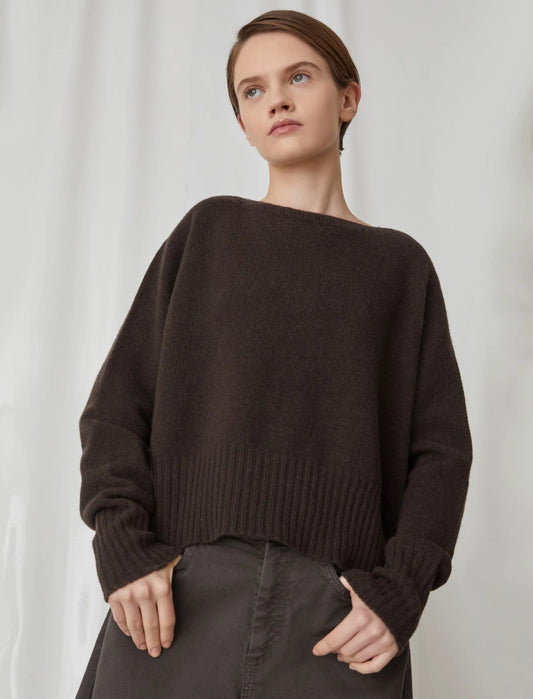 Marella Chocolate Wool Sweater Cine