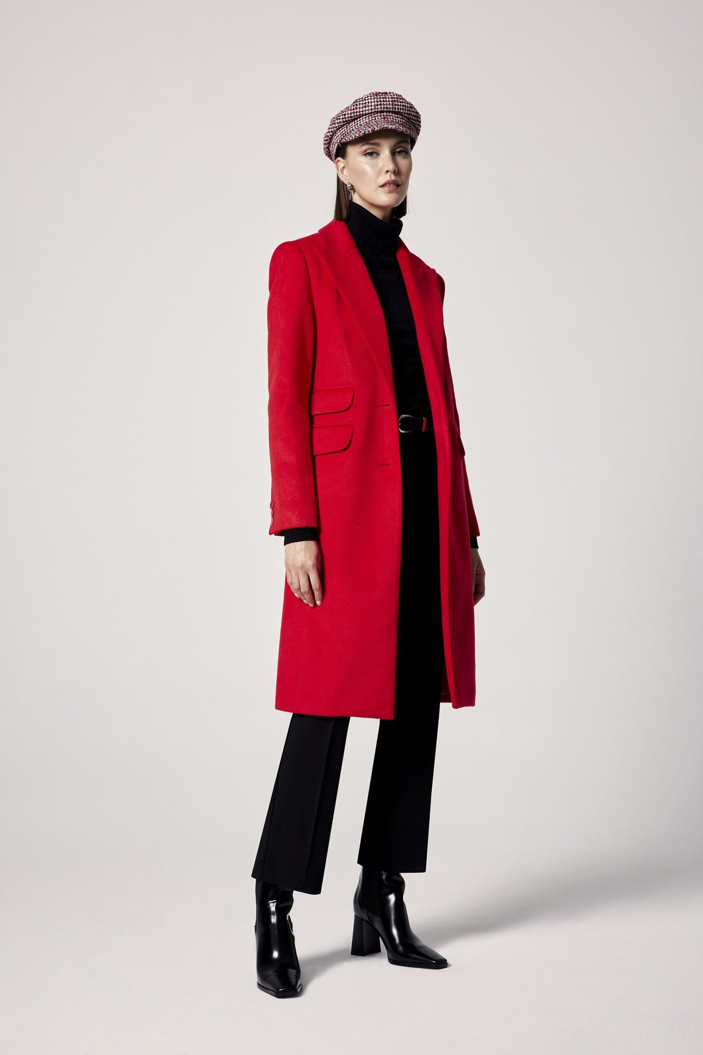 Arggido Red Long Coat 48095