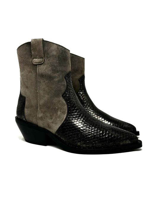 Alpe Suede/Snake Skin Cowboy Boot 5254.71.16