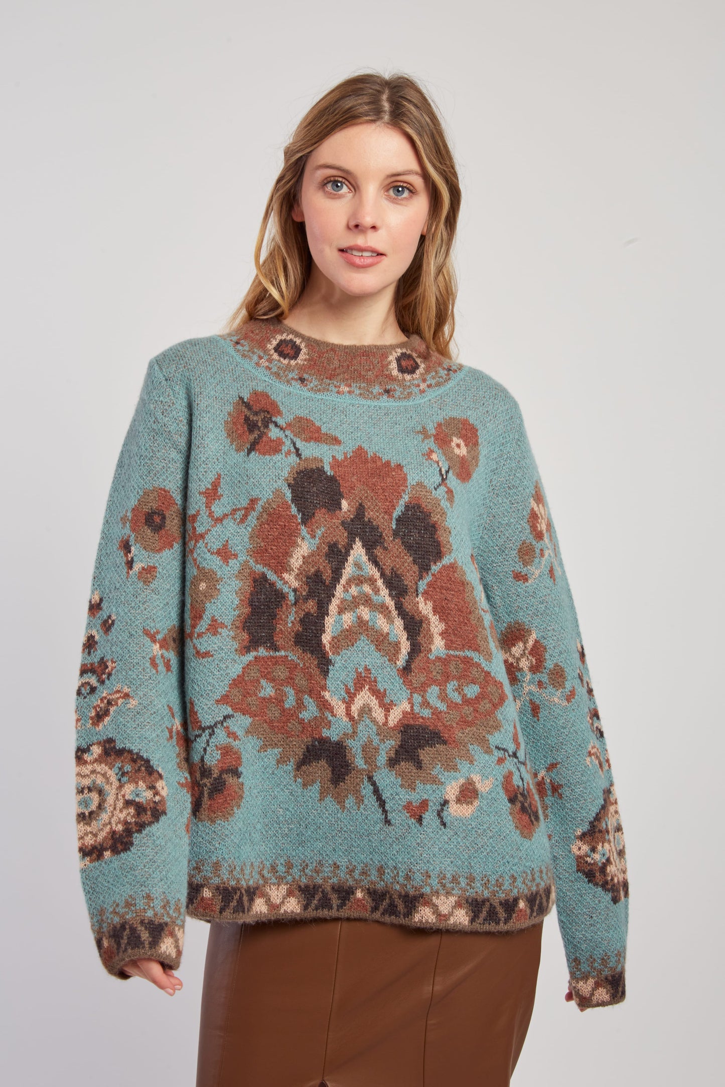 Derhy Pattern Chunky Sweater Cadix