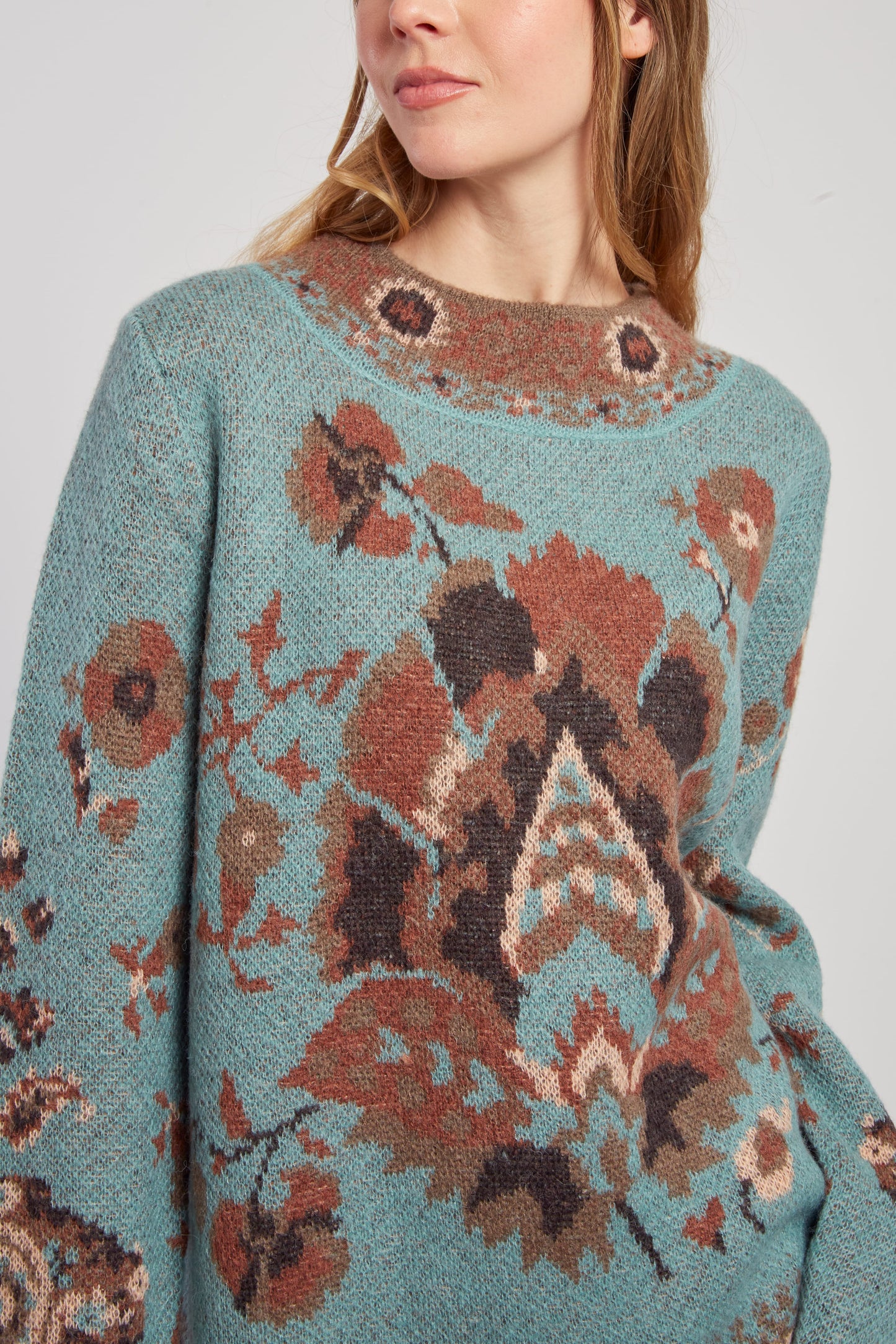 Derhy Pattern Chunky Sweater Cadix