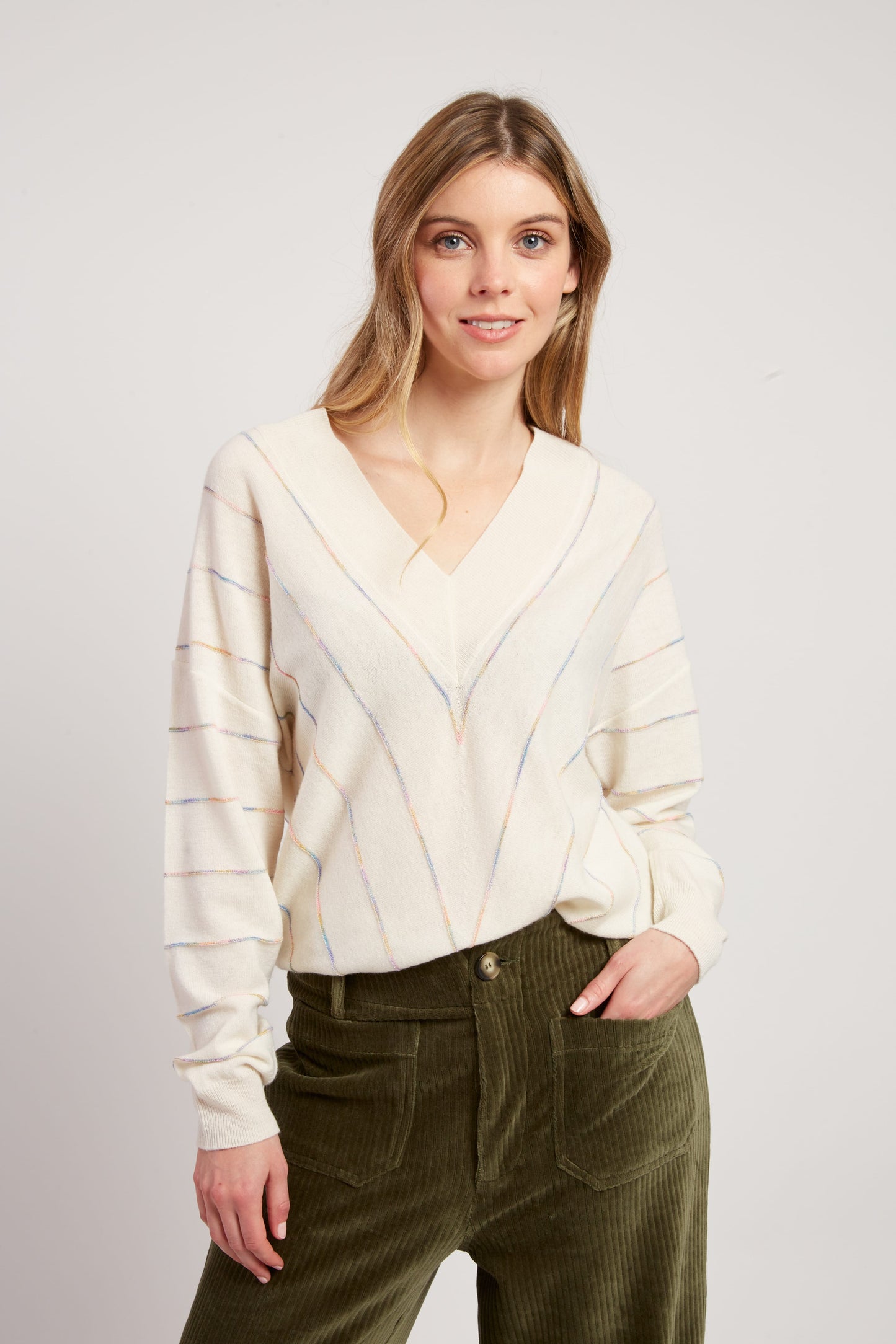 Derhy Pastel Stripe Sweater Cameron