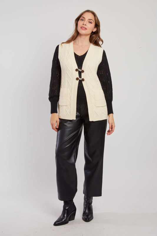 Derhy Cable Knit Gilet Darcy