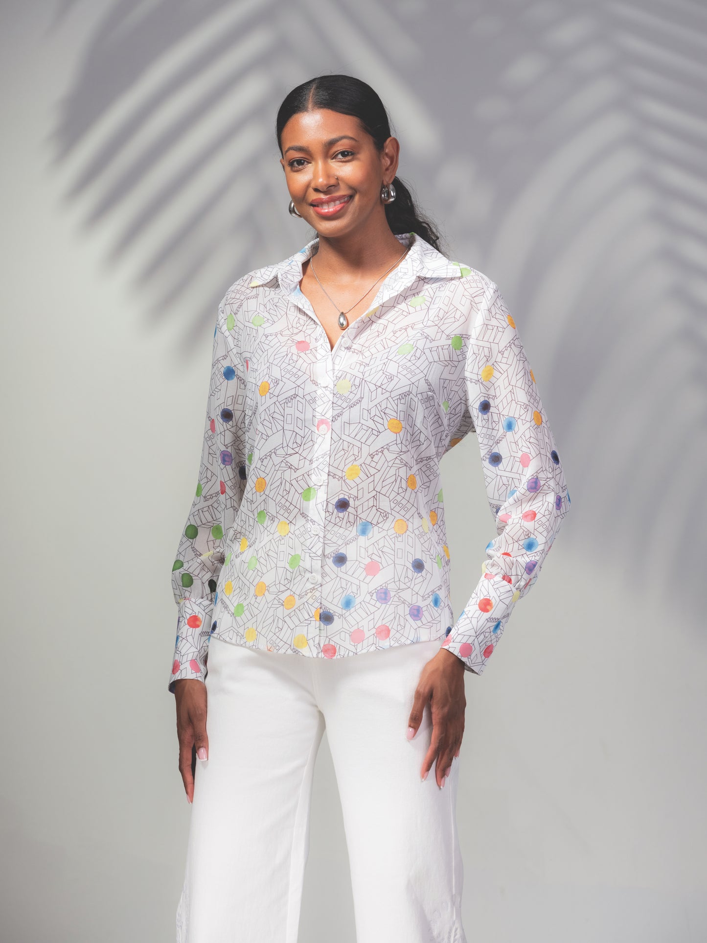 Alison Sheri Multi Spot Print Shirt A45014