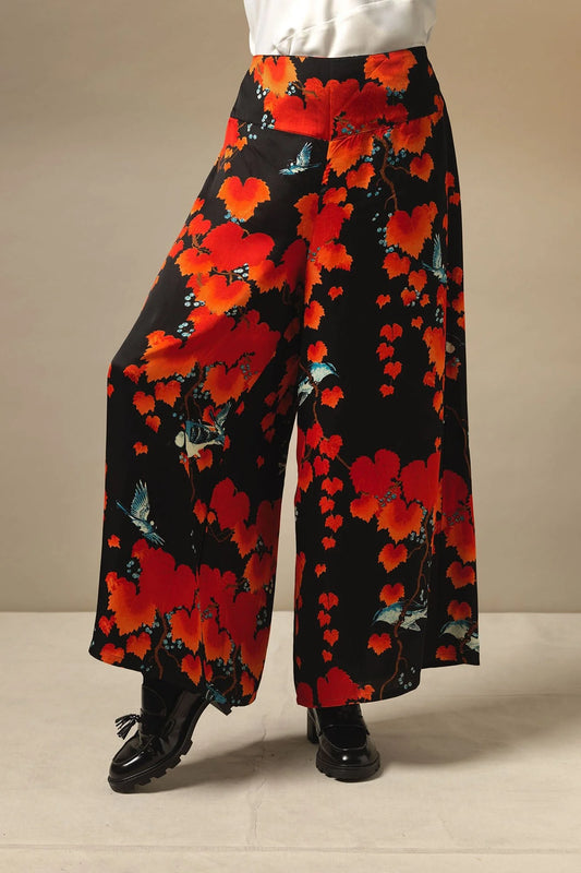 One Hundred Stars Palazzo Pant Acer Black