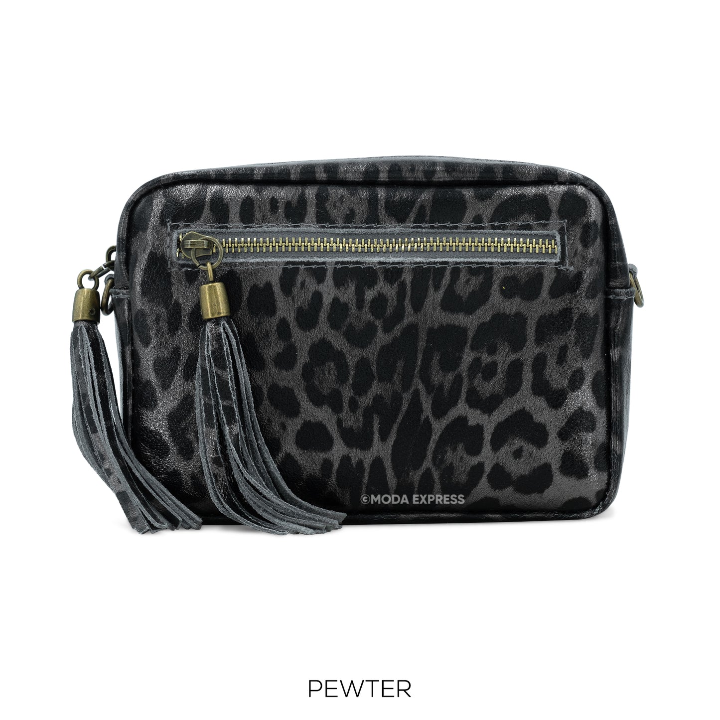 Moda Pewter Animal Print Camera Bag ITAS01939