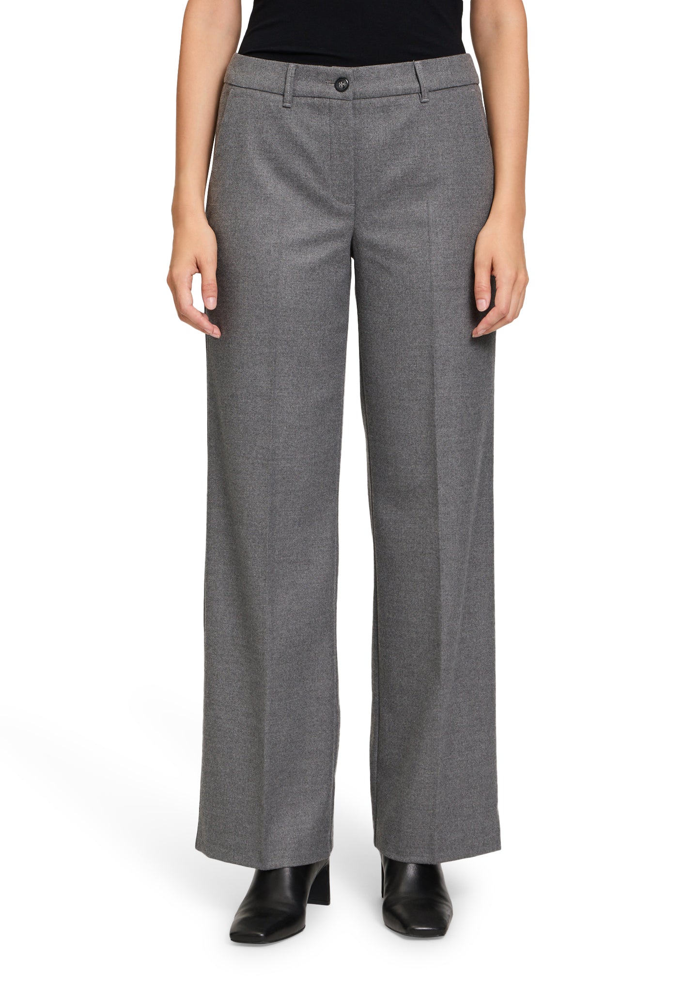 Betty Barclay Silver Funnel Wide Leg Trouser 6051/1523