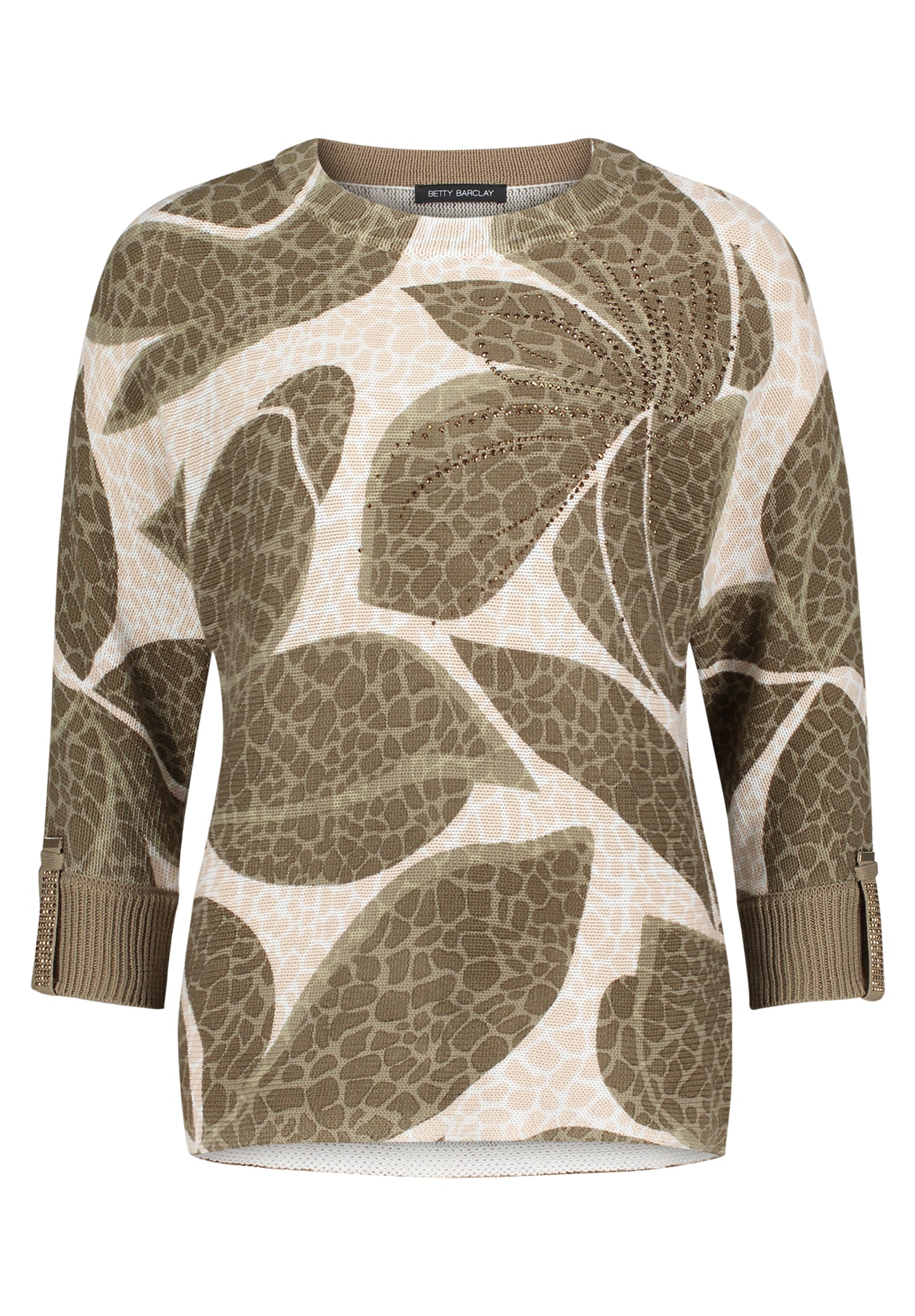 Betty Barclay Palm Print Sparkle Sweater 5235/1127