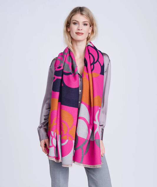 Pia Rossini Fuchsia Eden Scarf