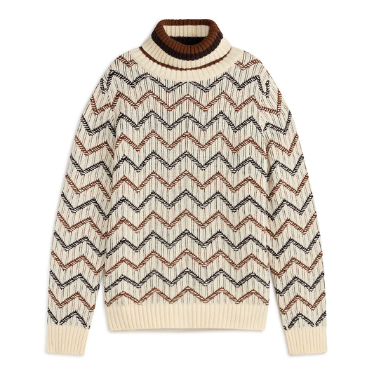 Paz Torras Cream/Brown Sweater I24983
