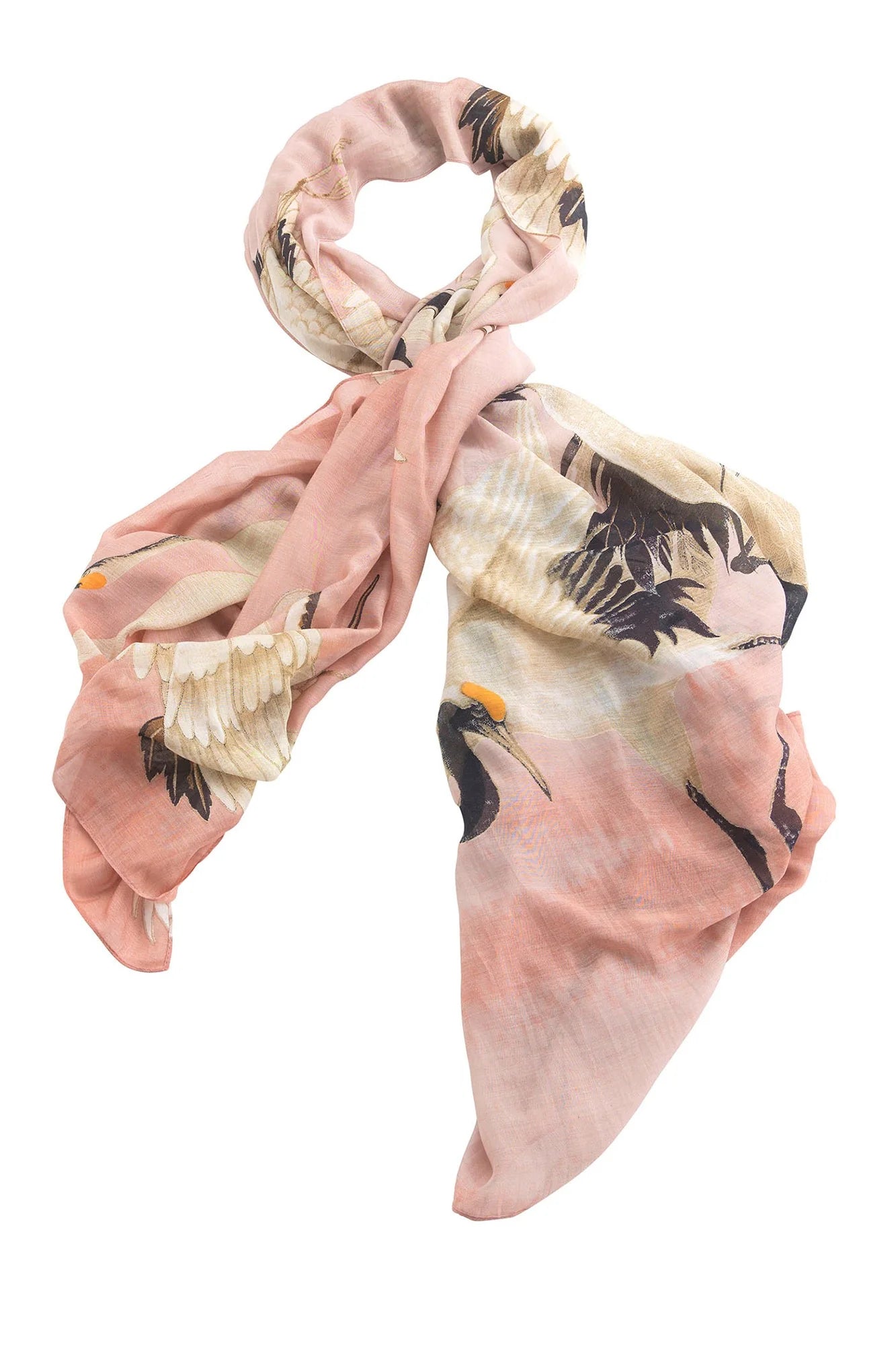 One Hundred Stars Stork Plaster Pink Scarf