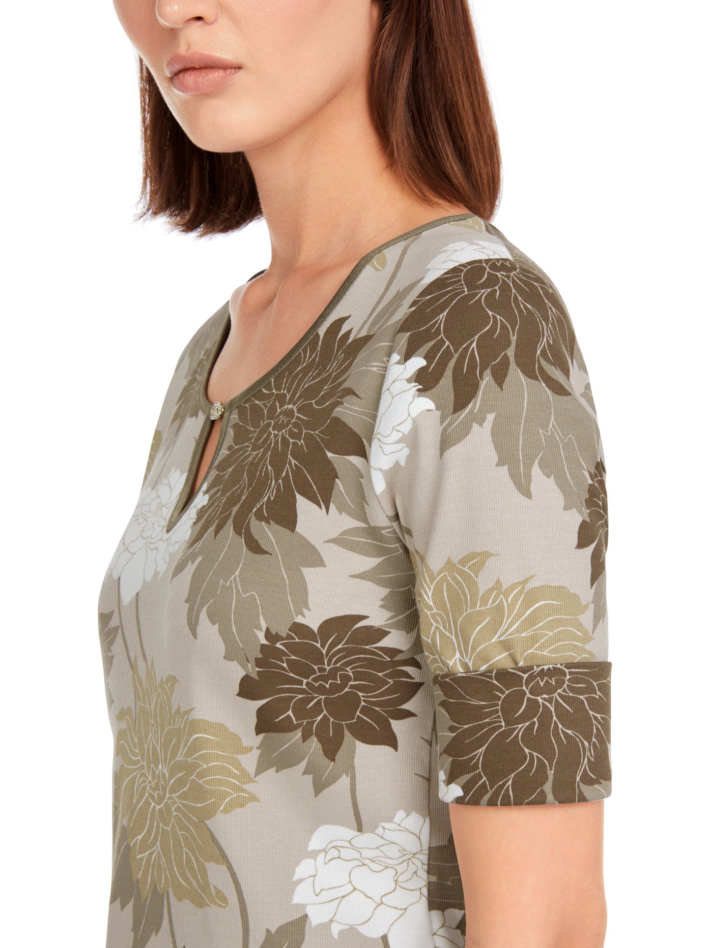 Marc Cain Collections Floral Print T-Shirt YC4819J06