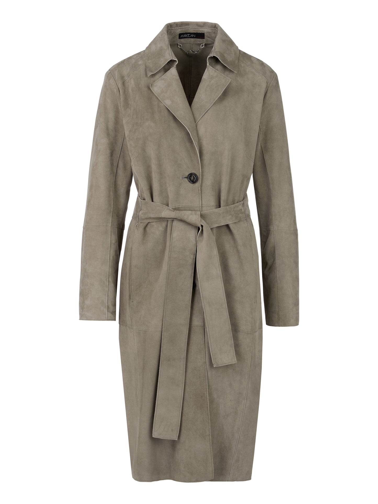 Marc Cain Collections Suede Belted Coat YC1104L02