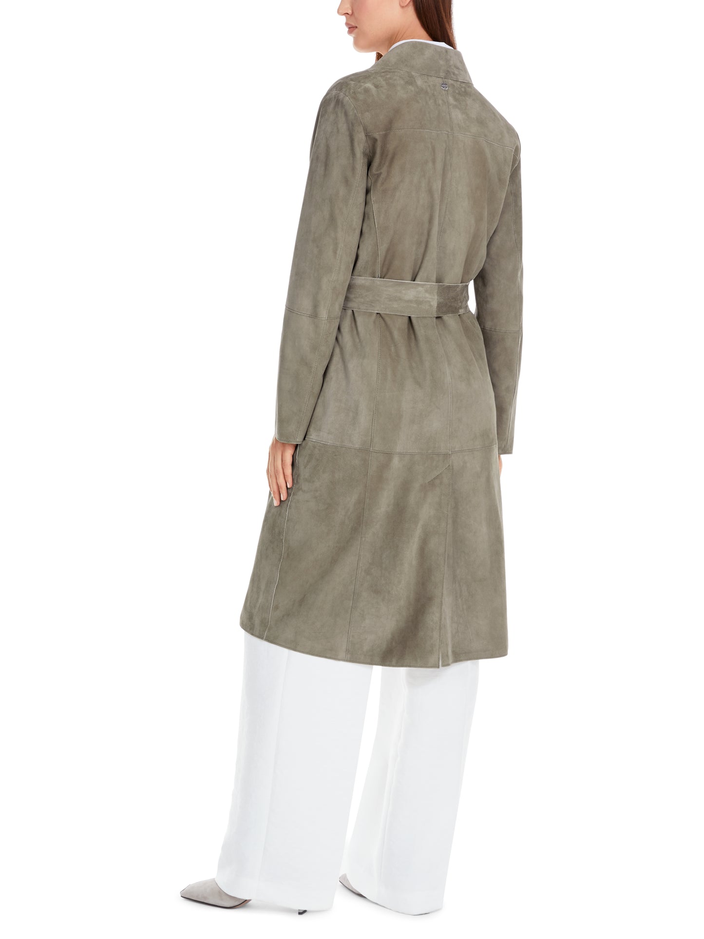 Marc Cain Collections Suede Belted Coat YC1104L02