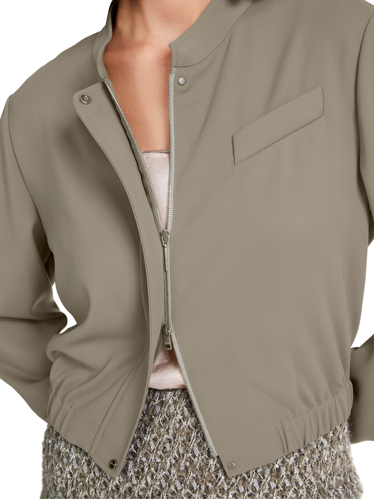 Marc Cain Collections Stretch Short Bomber Jacket YC3112W56