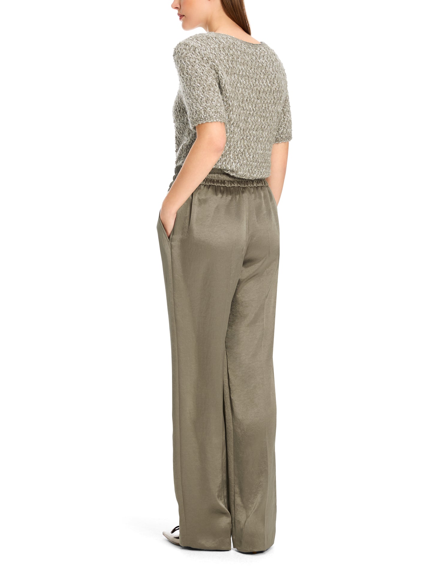 Marc Cain Collections Satin Wide Leg Trousers YC8120W46