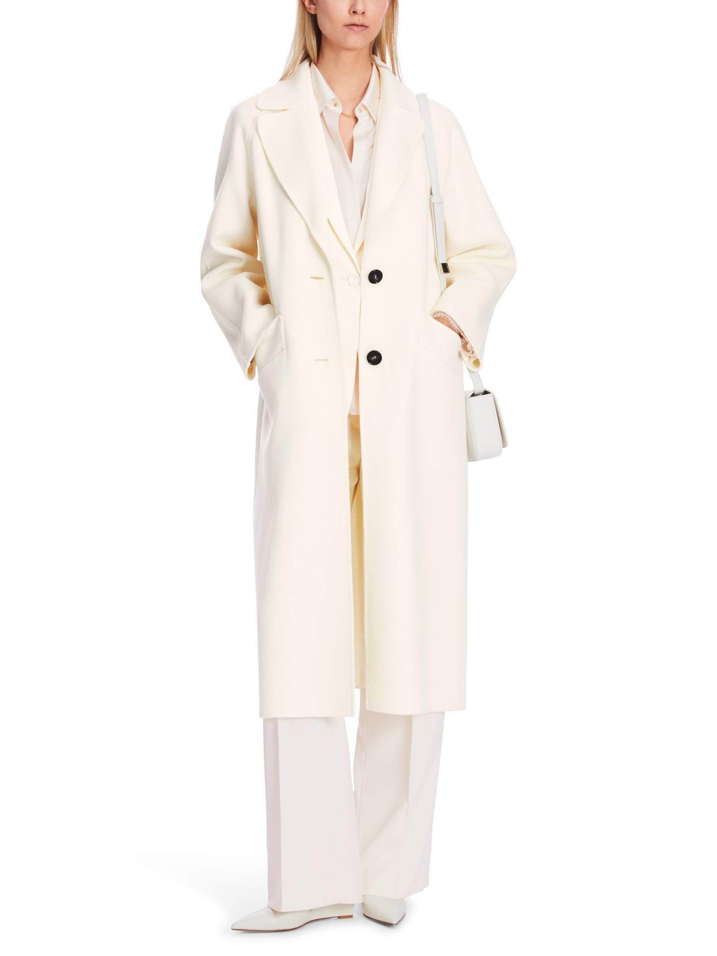 Marc Cain Collections Winter White Long Coat XC1109W33