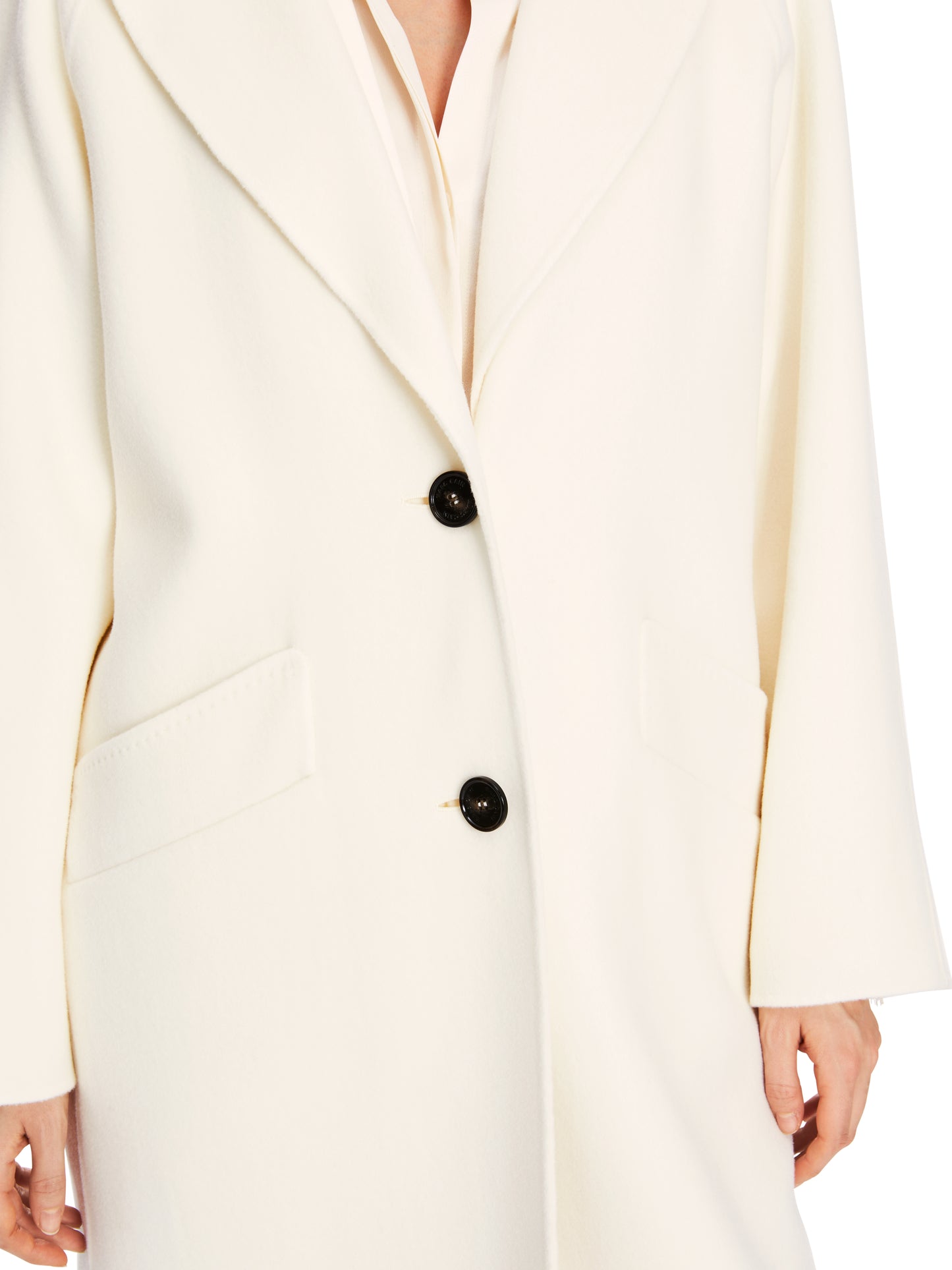 Marc Cain Collections Winter White Long Coat XC1109W33