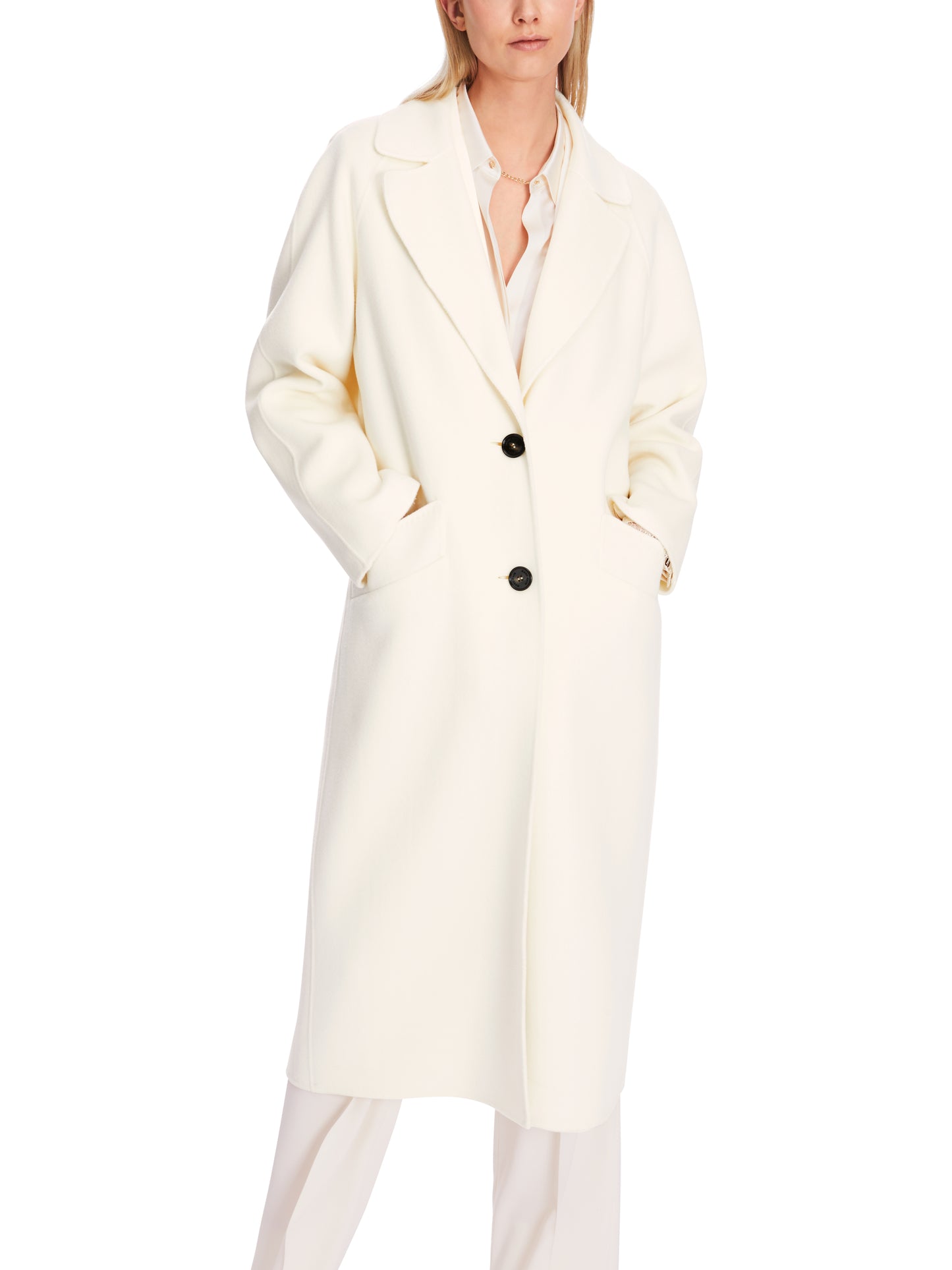 Marc Cain Collections Winter White Long Coat XC1109W33