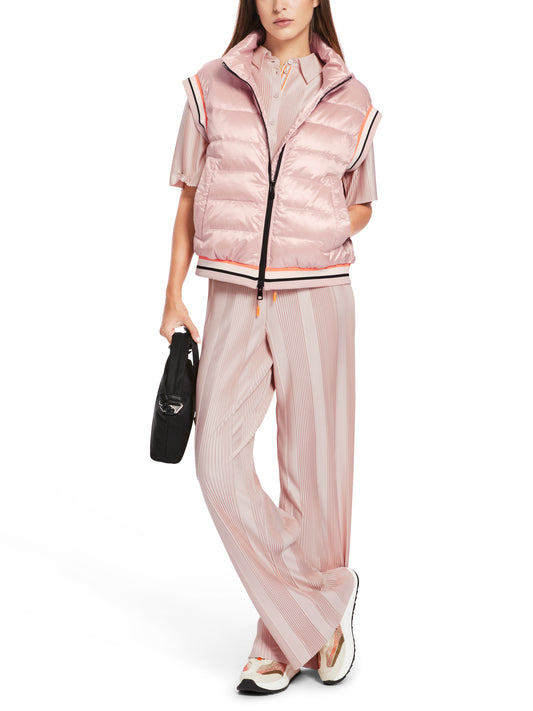 Marc Cain Sports Rose Pink Quilted Gilet XS3701W02