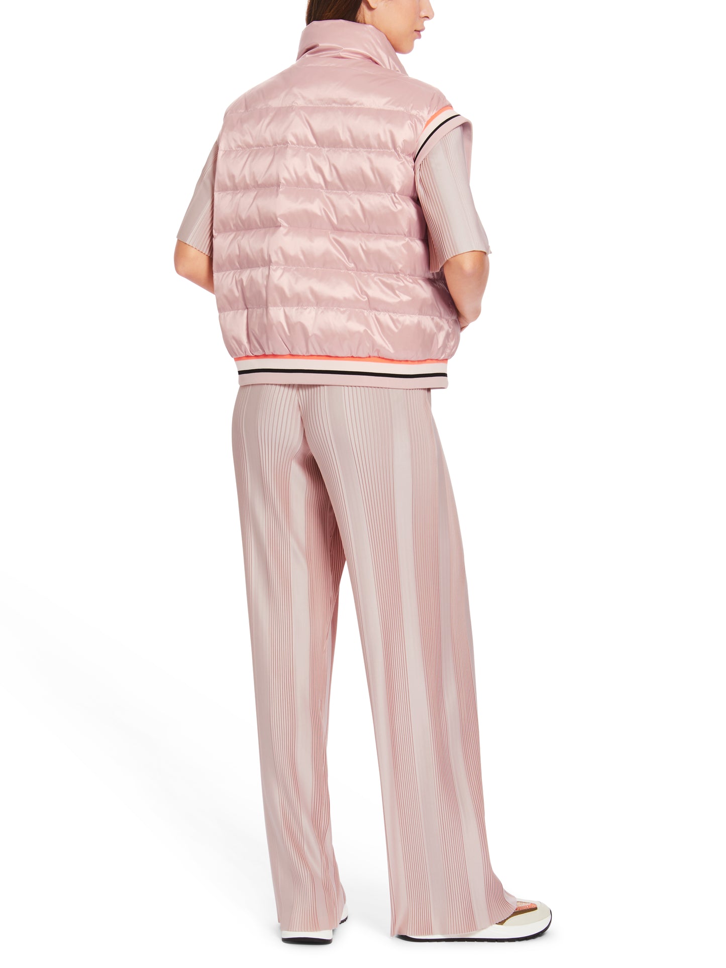 Marc Cain Sports Rose Pink Quilted Gilet XS3701W02