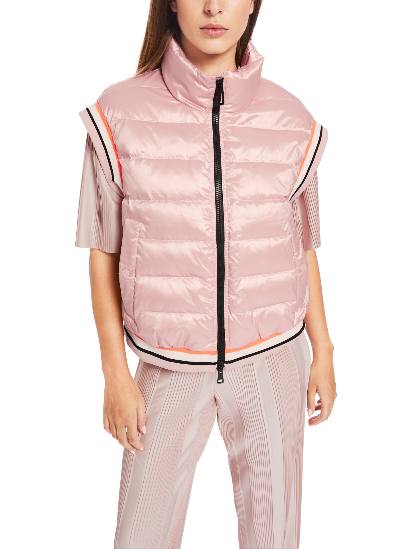 Marc Cain Sports Rose Pink Quilted Gilet XS3701W02