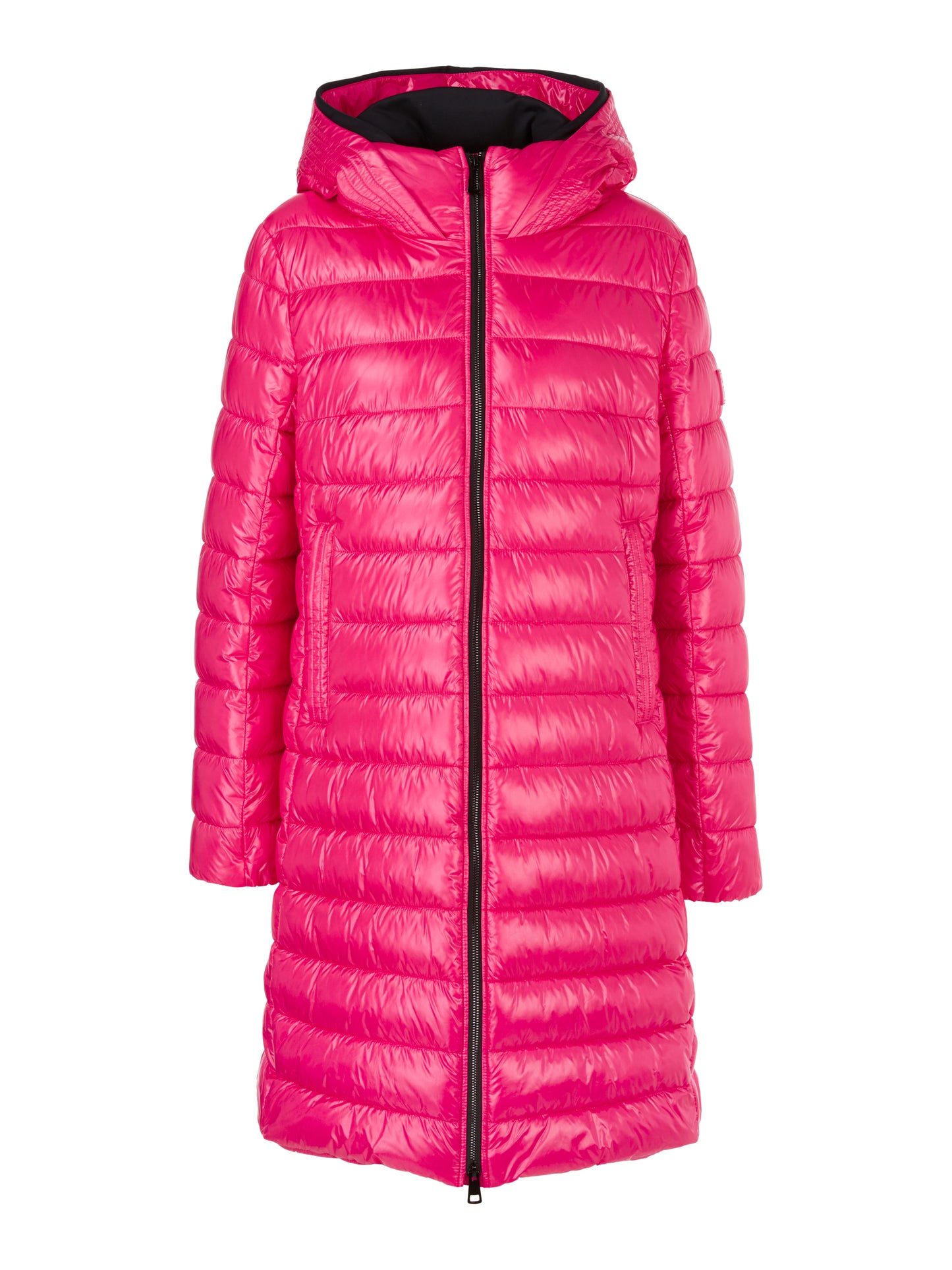 Marc Cain Sports XS1105W43 Bright Pink Quilted Hooded Coat