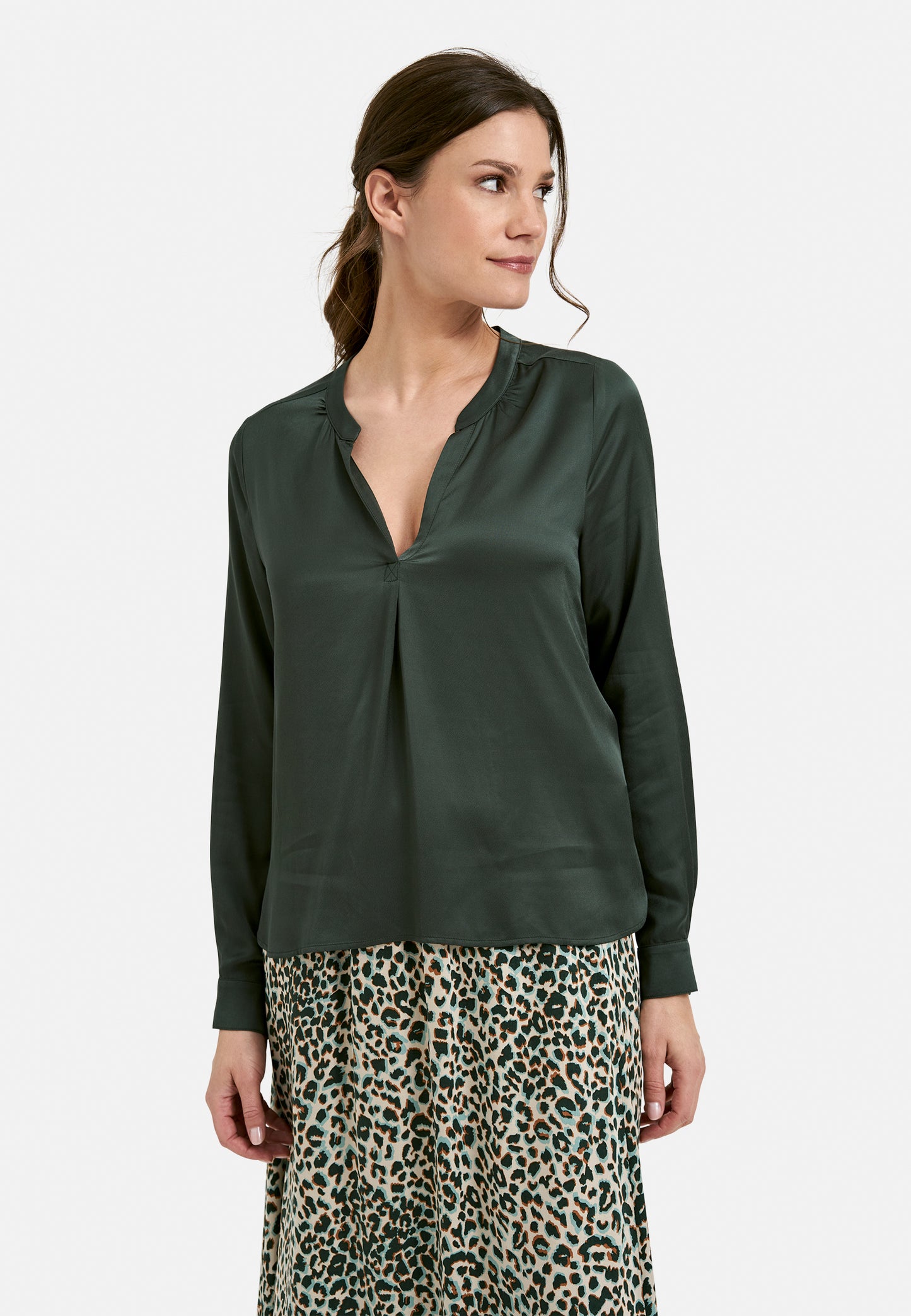 Milano Satin Notch Neck Blouse 6976-3581