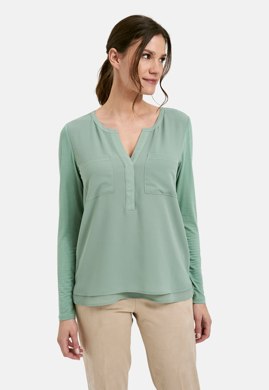 Milano Georgette Front Notch Neck Top 7401-8156