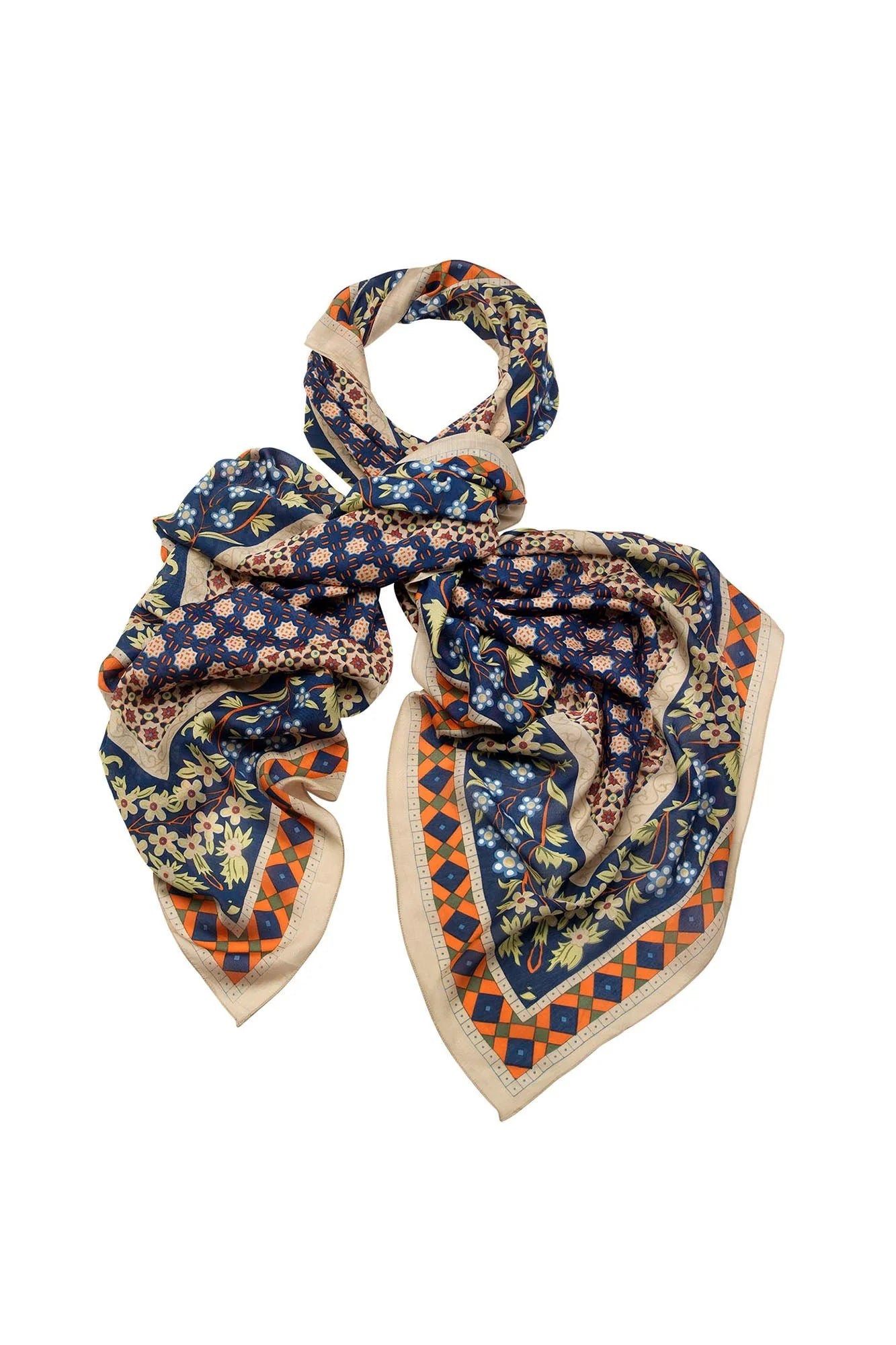 One Hundred Stars Moorish Blue Scarf SCAMORBLU