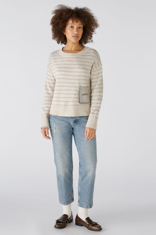 Oui Blanket Stitch Sweater 89589